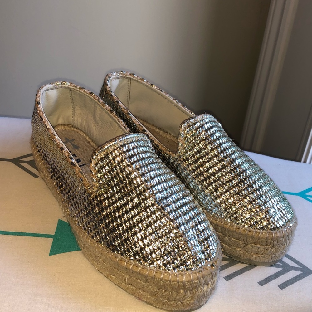 Metallic Gold Espadrilles